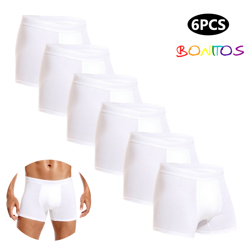 Boxer Shorts Modal - 6pcs White Men Panties Cotton Boxers