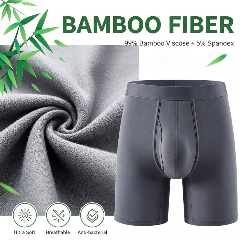 Men Bamboo Fiber Boxer Briefs  - đánh giá và giá Bamboo Fiber Trunk