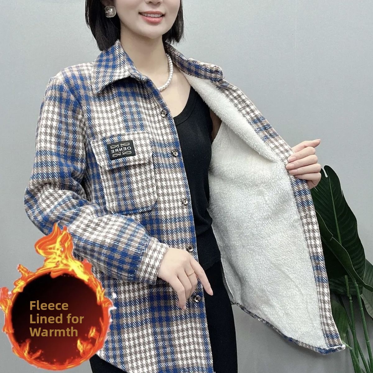 Thickened Fleece Flannel Plaid - đánh giá và giá Thermal Long John