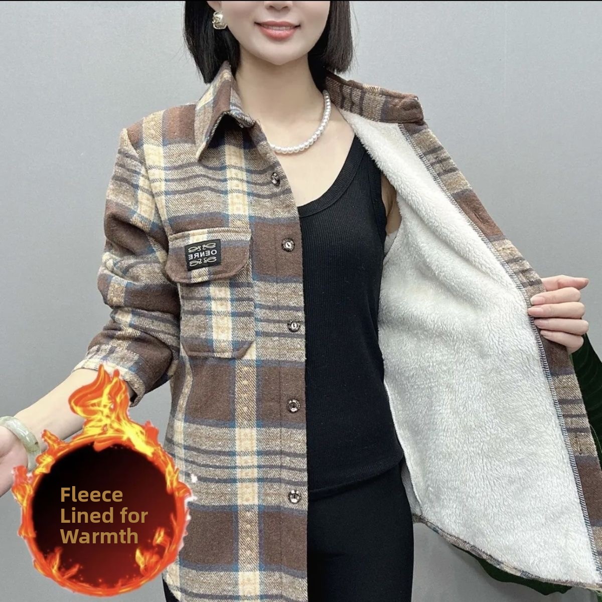 Thickened Fleece Flannel Plaid - đánh giá và giá Thermal Long John